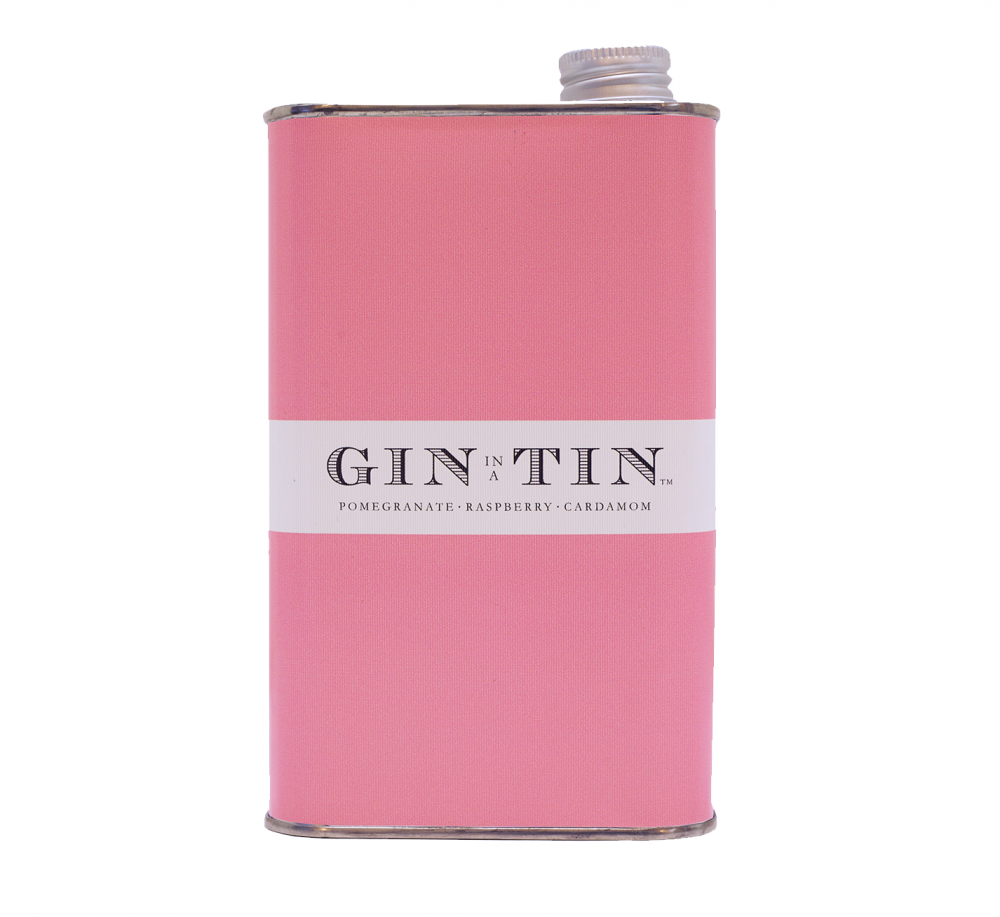 Gin In A Tin - Blend No.10 pomegranate, raspberry and cardamom gin in a pink tin