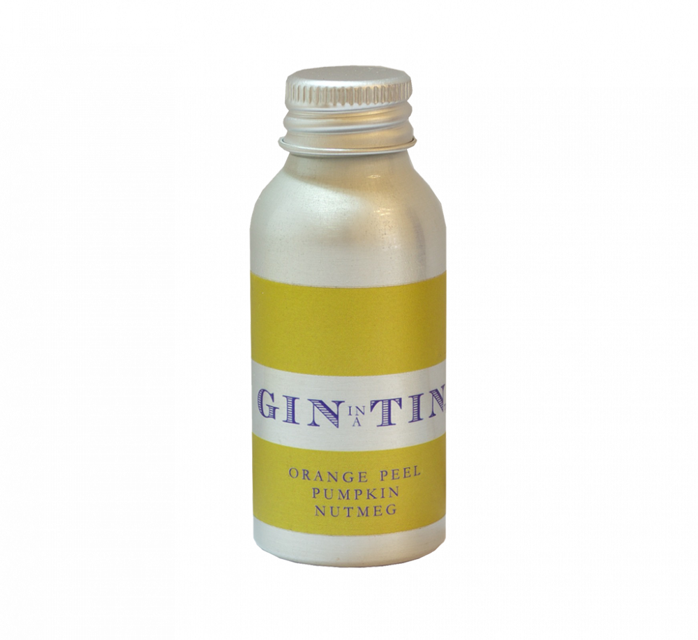 GIN IN A TIN 35ml TIN - NO.12 - orange peel, pumpkin, nutmeg gin in a mini tin