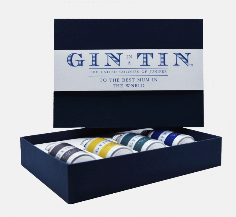 Gin In A Tin - Box Set of Four Blue - To The Best Mum In The World