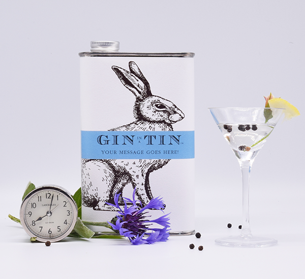 Gin In A Tin - Personalised Hare Tin