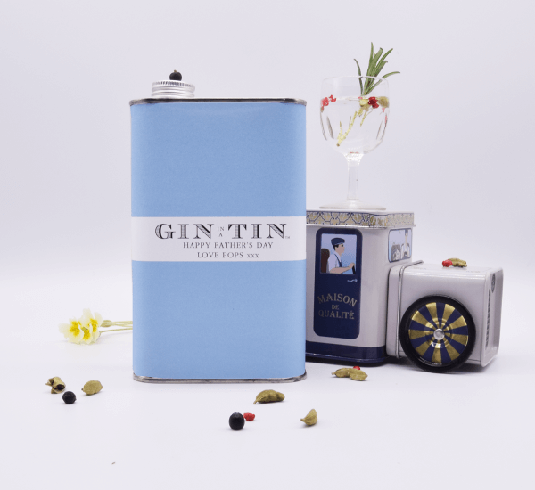 Gin In A Tin - Customise a Blue Tin of Gin