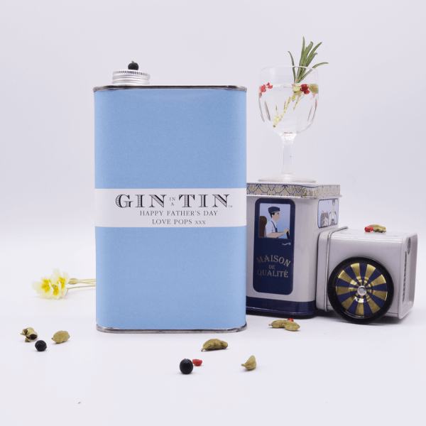 Gin In A Tin - Customise a Blue Tin of Gin