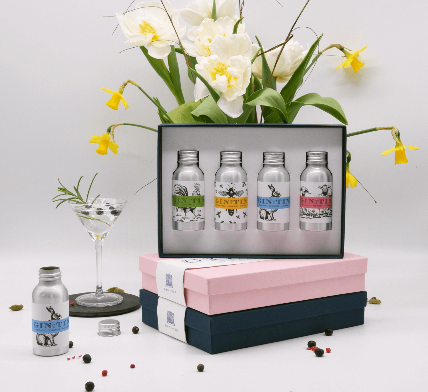 Gin In A Tin - Animal theme Gift Set