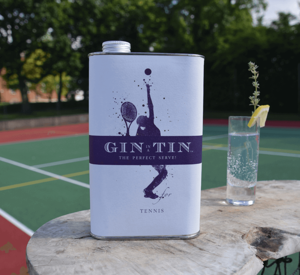 Gin In A Tin - The Perfect Serve tennis themed tin of gin