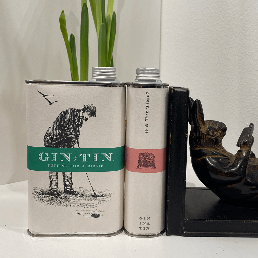 gin in a tin - golf tin design for golf lovers