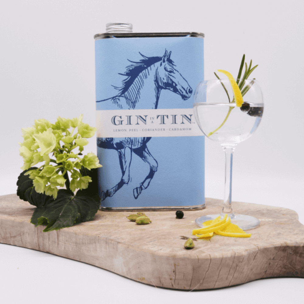 gin in a tin - equestrian themed tin of gin