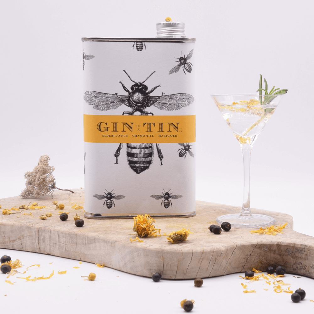 Gin In A Tin - Floral London Dry Gin - Bee Tin Design